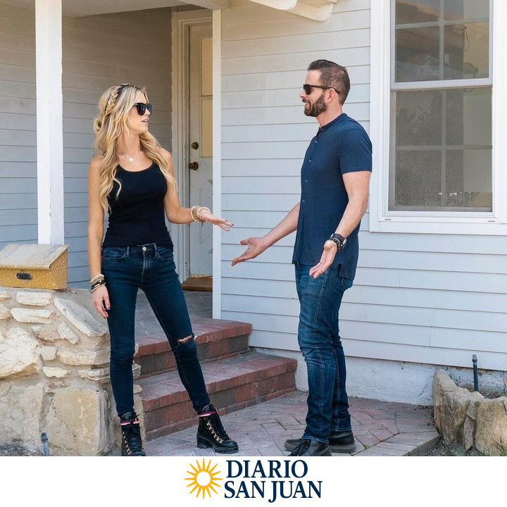 Tarek El Moussa y Christina Haack en plena grabación de "Rescatando propiedades". (Foto: Instagram @therealtarekelmoussa)